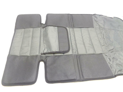 1 NEW EDDIE BAUER HIGH-BACK SEAT PROTECTOR GRAY W/ REFLECTIVE STRIPES SR