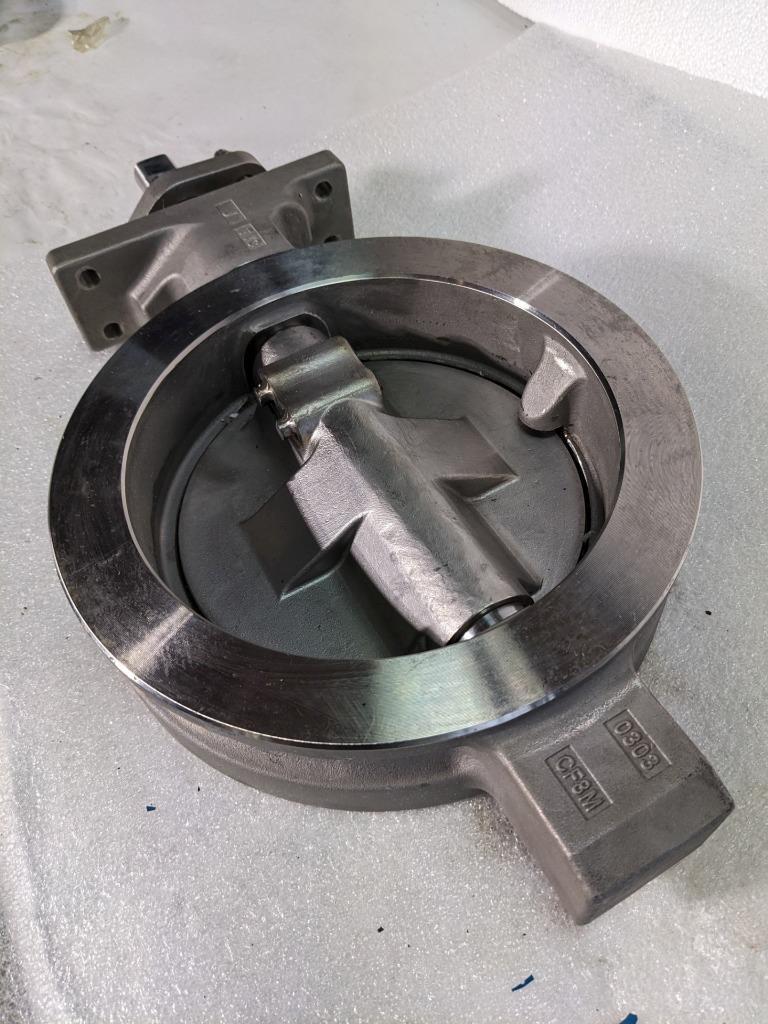 JAMESBURY STEEL WAFER-SPHERE VALVE 8" 316SS BODY 830W1136HBXZ K2