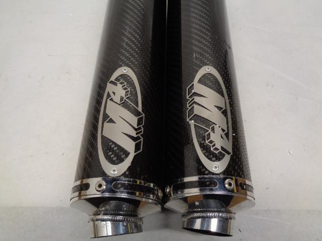 USED PAIR OF M4 CARBON FIBER MUFFLERS 2000-2006 KAWASAKI HONDA SUZUKI R16