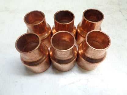 1 NEW PACK OF 6 COPPER PIPE COUPLER STRAIGHT DEGREE 2" x 1.4" R10TC