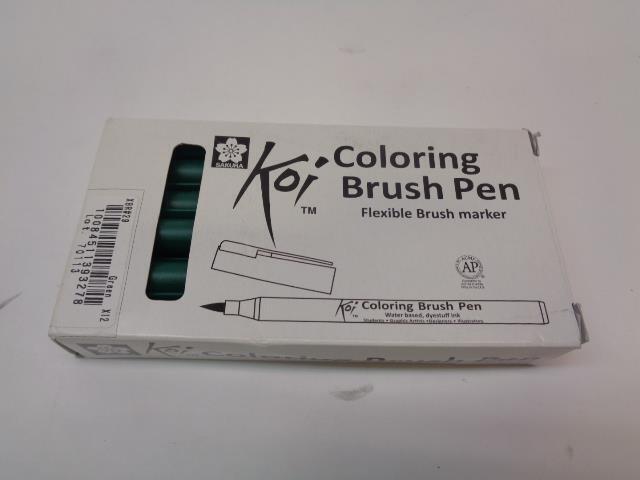 NEW SAKURA KOI BRUSH PEN GREEN 39327 XBR#29 12 PACK R28
