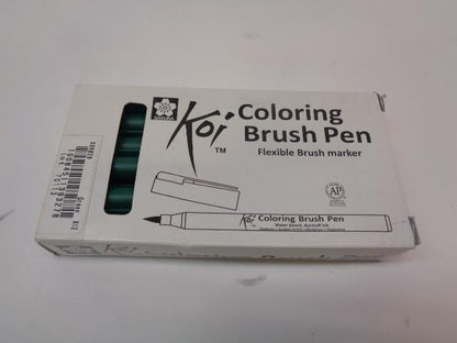 NEW SAKURA KOI BRUSH PEN GREEN 39327 XBR#29 12 PACK R28