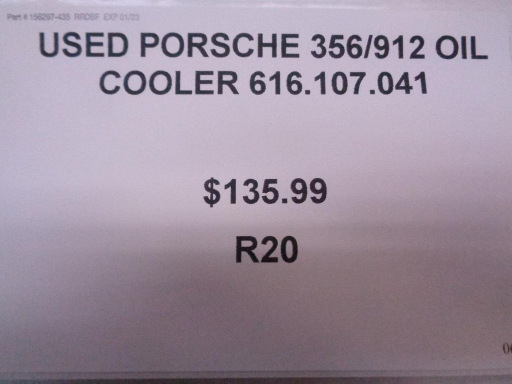 USED PORSCHE 356/912 OIL COOLER 616.107.041 R20T2