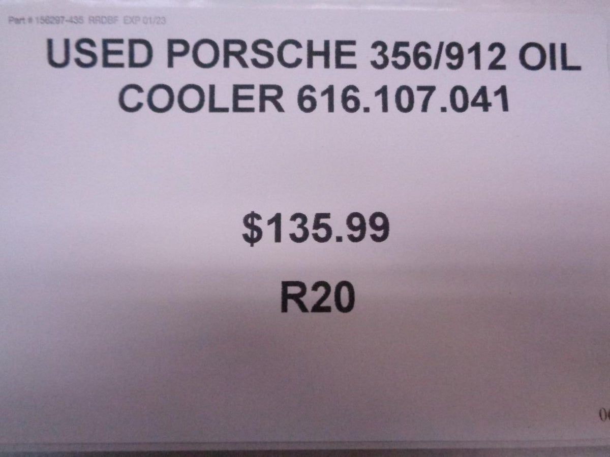 USED PORSCHE 356/912 OIL COOLER 616.107.041 R20T2