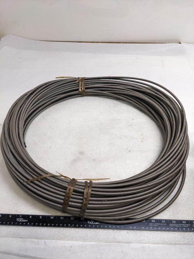 UNBRANDED BRAIDED METAL BRAKE HOSE 340' TEFLON LINED 3/16" ID 5/16" OD NEW R3T3