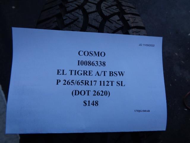 2 COSMO EL TIGRE A/T P 265 65 17 112T SL ALL TERRAIN TIRES I0086338 BQ3