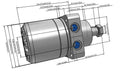 Parker TG Series Hydraulic Motor TG0280LS080AAAA NEW BSRG1