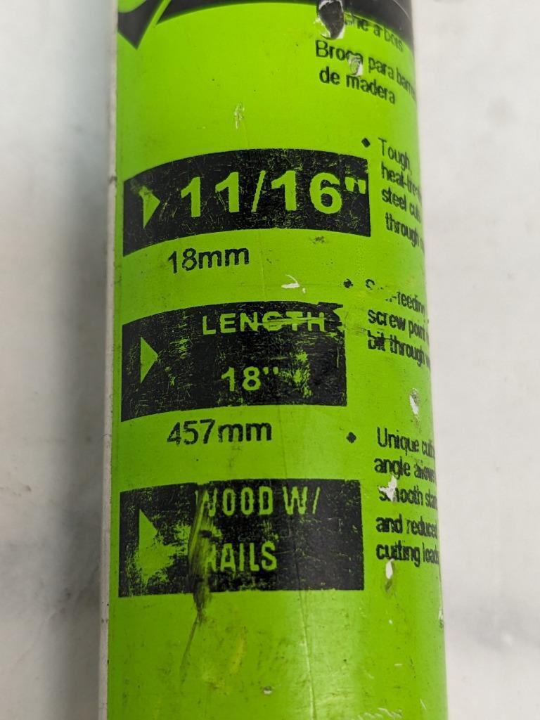 GREENLEE 37869 11/16"X18" NAIL EATER EXTREME IMPACT DRILL BIT NEW D0
