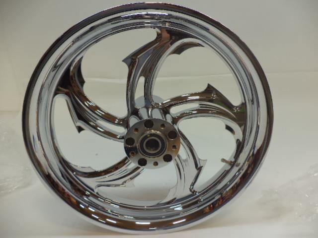 NEW HOOLIGAN FRONT BILLET MOTORCYCLE WHEEL 18" X 3 1/2" 5 SPOKE FITS HARLEY