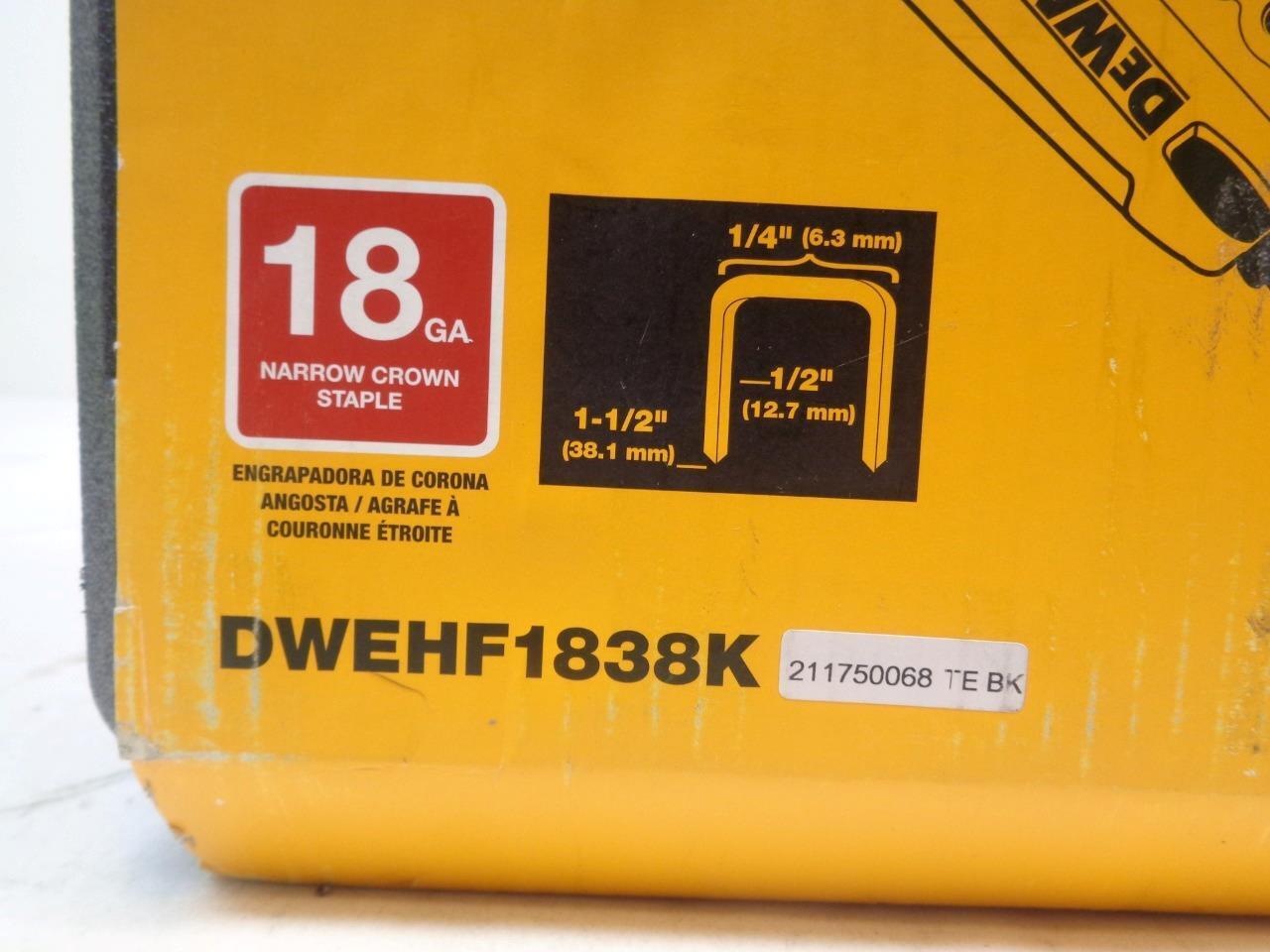 DEWALT PNEUMATIC 18 GAUGE 1/4" CROWN STAPLER DWEHF1838K BSR35