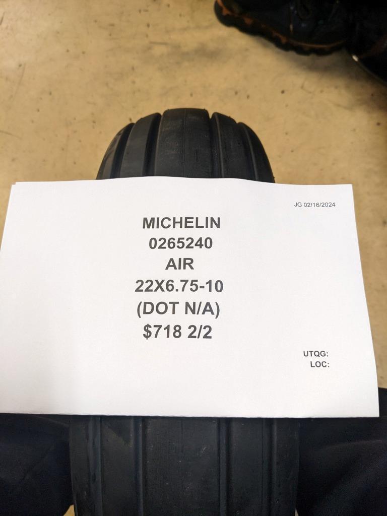 MICHELIN AIR 22 6.75-10 TIRE 0265240 CQ1