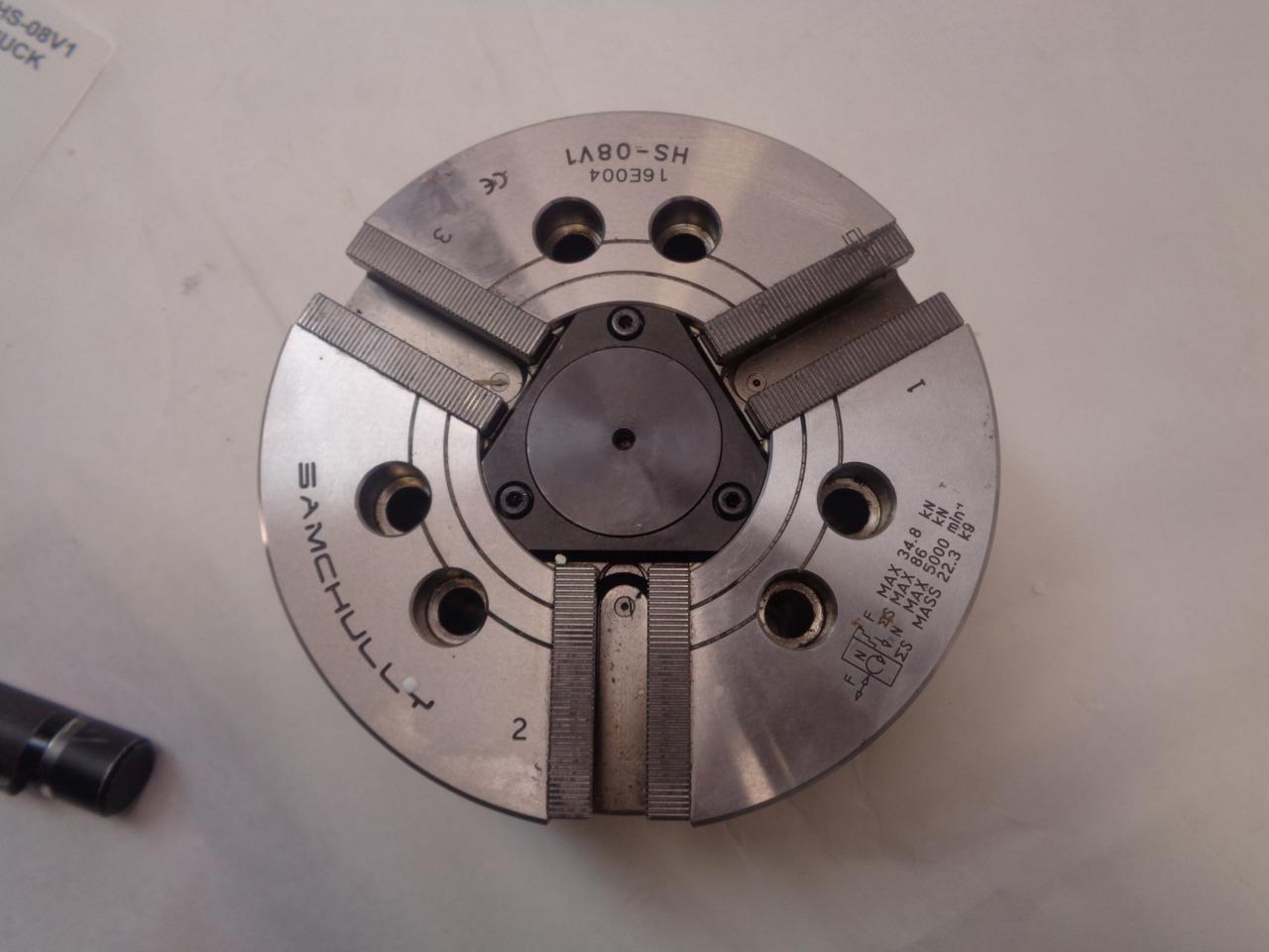 NEW AUTO LOCKING SAMCHULLY HS-08V1 HYDRAULICS POWER CHUCK 16E004 H1