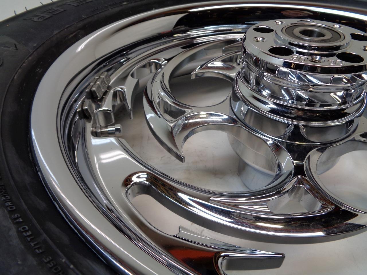 RC COMPONENTS CHROME SAVAGE 16" FRONT WHEEL w/ METZELER ME88 ULTRA MT90B16 72H