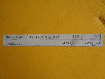 NEW 1999-2008 BMW RADIATOR BEHR RAX087 17-11-9-071-519 99000053 W/ BLOTCH SR