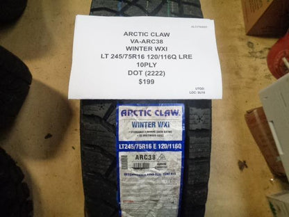 1 ARCTIC CLAW WINTER WXI LT 245 75 16 120/116Q LRE 10PLY TIRE VA-ARC38 SU16
