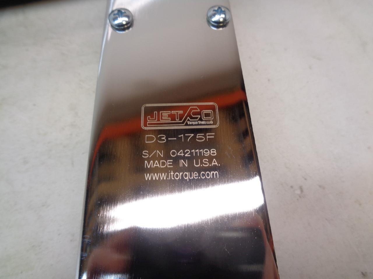 NEW JETCO 0-175 ftlb MECHANICAL DIAL TORQUE WRENCH D3-175F SR