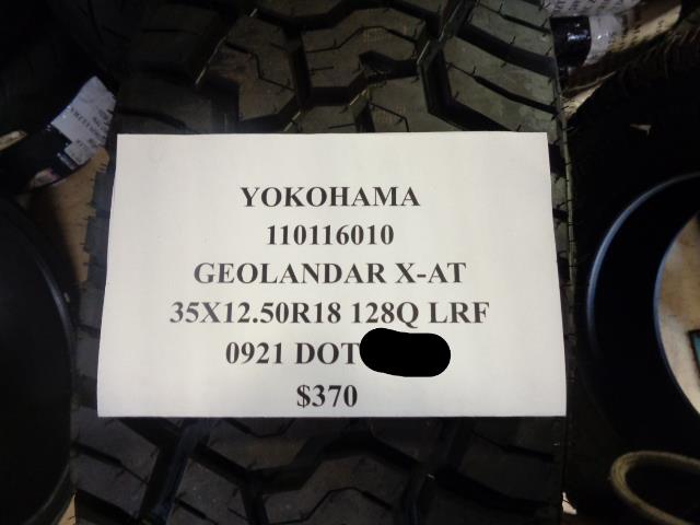 NOS YOKOHAMA GEOLANDER X-AT LT 35 12.50 18 128Q 12PLY LRF TIRE 110116010 CQ2