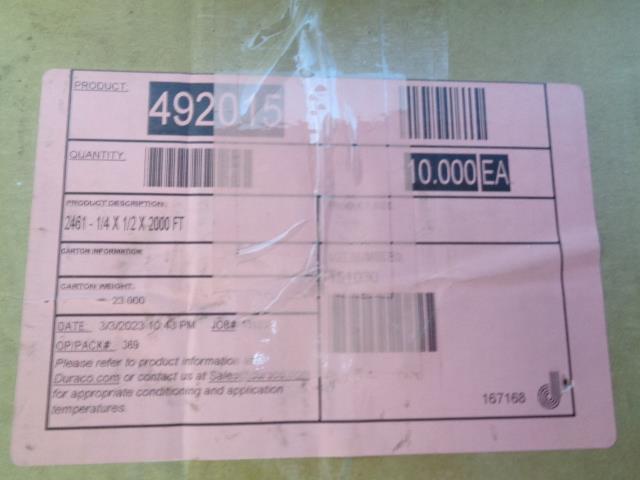 DURACO 2461 TISSUE TAPE 1/4 ON 1/2 X 2000 FT 492015 NEW R3