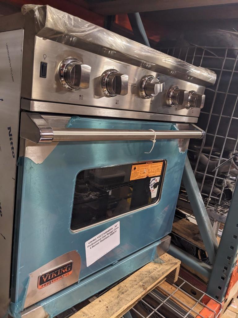 VIKING VGCC5304BSS - 30" Professional Gas Range Oven 4 Burner Stainless BSR7F