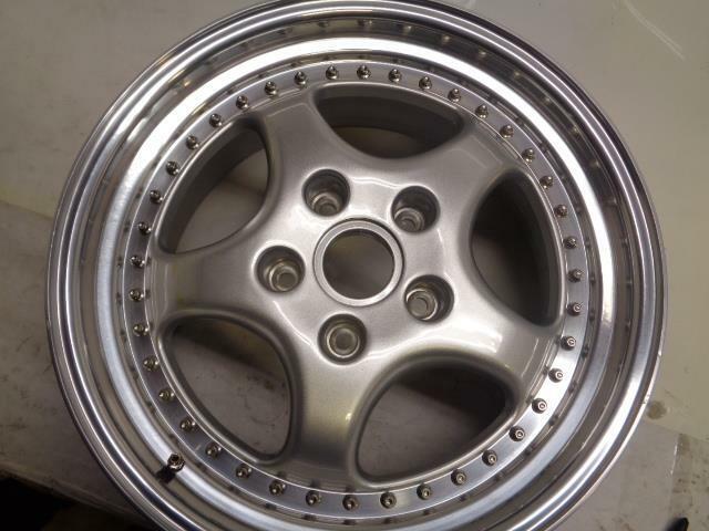 RH 3.6 Turbo Front 18X8.5 5X130 ET47 3PC SILVER WHEEL PORSCHE STYLE WHEEL NEW