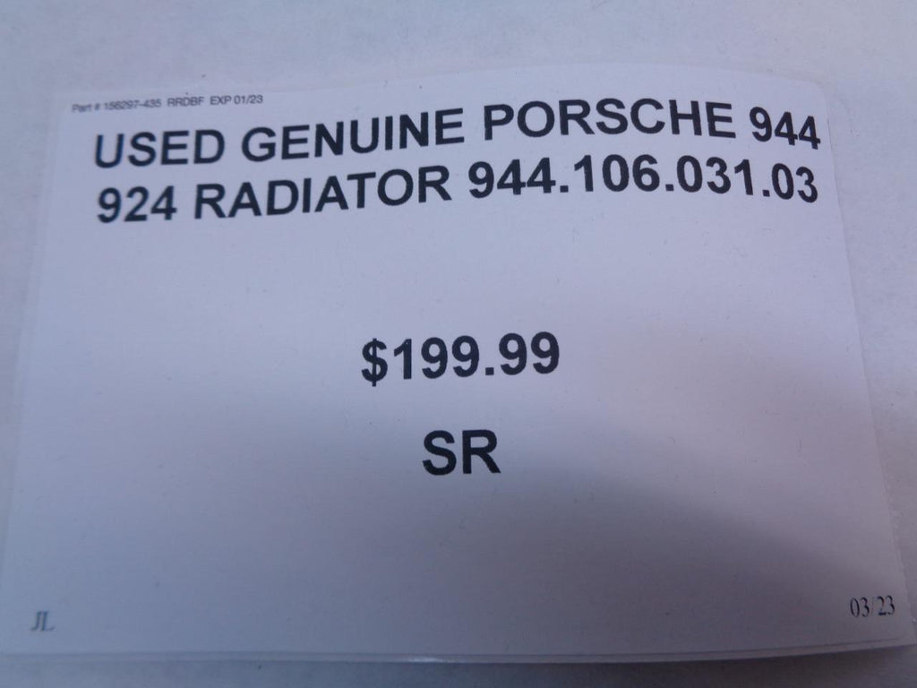 USED GENUINE PORSCHE 944 924 RADIATOR 94410603103 SR