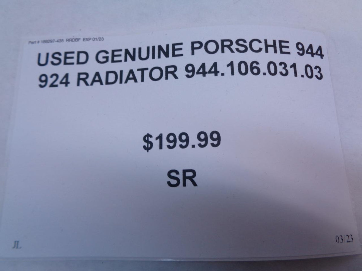 USED GENUINE PORSCHE 944 924 RADIATOR 94410603103 SR