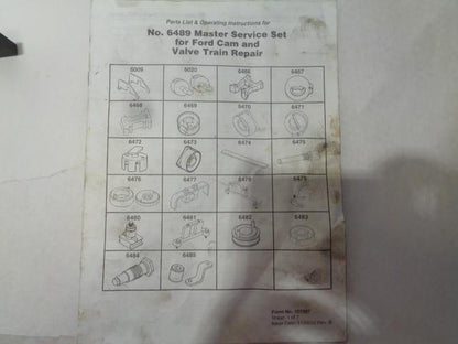 USED FORD MASTER CAM TOOL SERVICE SET 1992-2012 6489 BSR35
