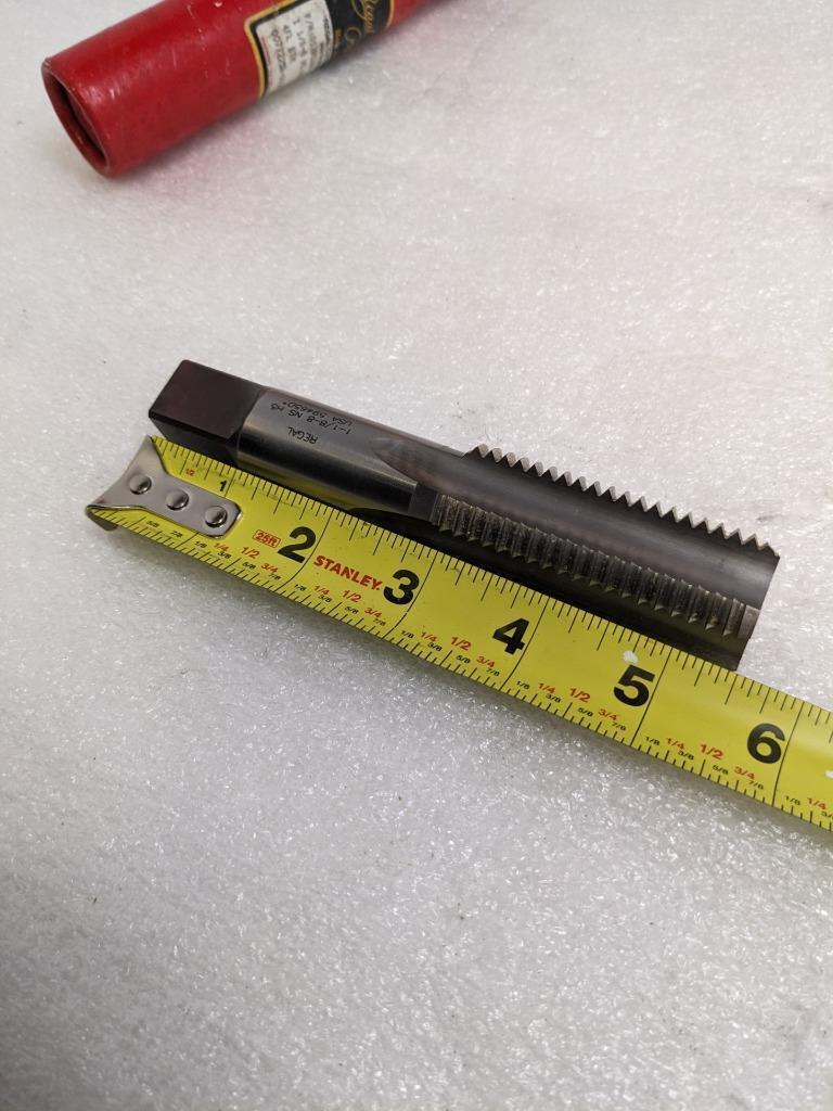 REGAL CUTTING TOOLS 017852AS LARGE TAP 1-1/8"-8 NS HSS H5 4FL BTM NEW R22T5