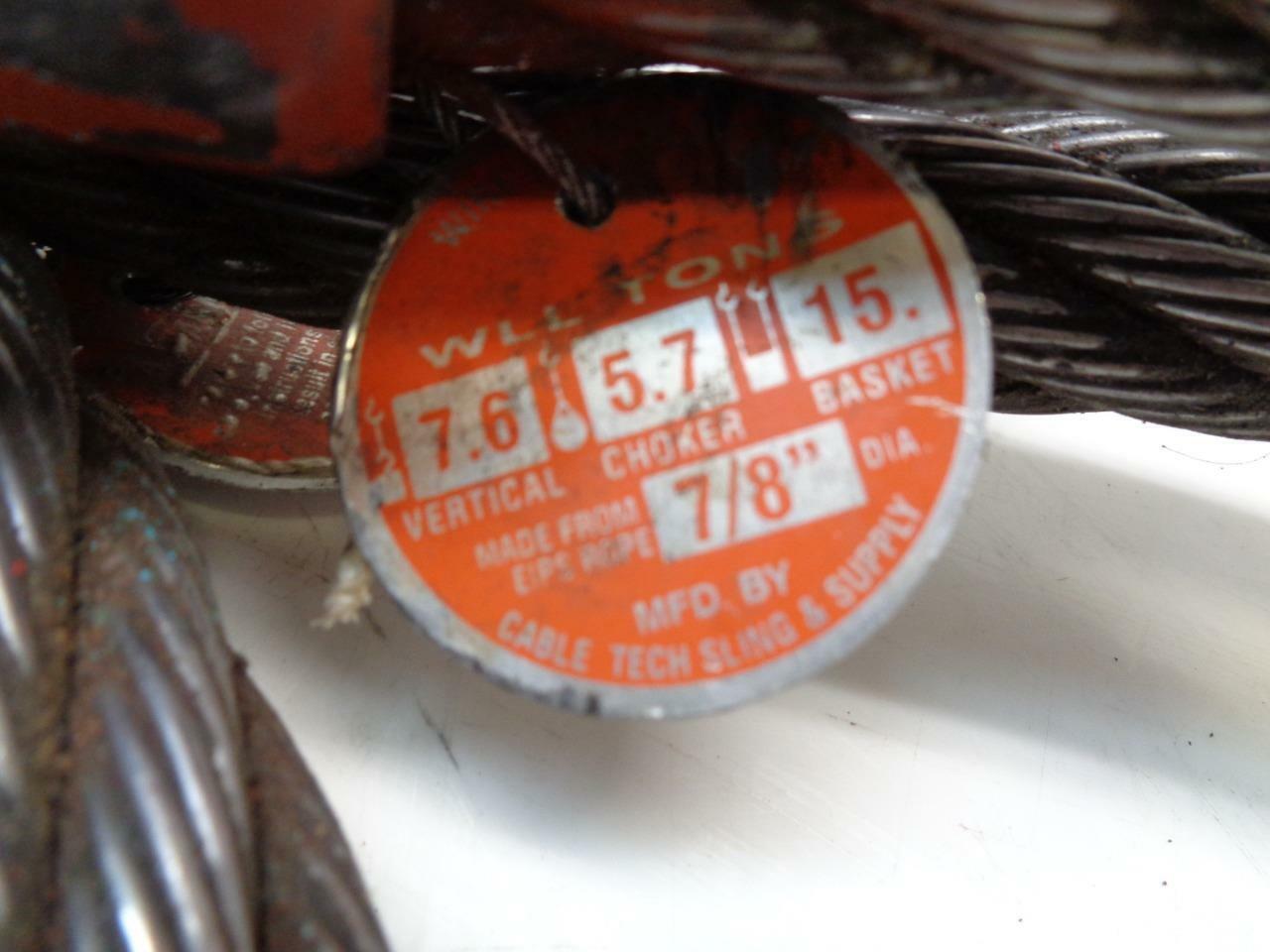 NEW INDUSTRIAL SHACKLE CHOKER JOINT W/ WIRE ROPE SLINGS 5.7 TON (UNBRANDED) H1