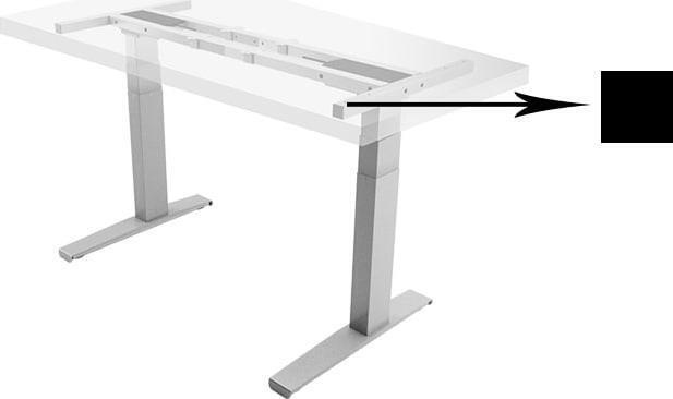 ESI ERGO VICTORY SERIES 2-LEG ELECTRIC TABLE BASE BLACK 2VT-LX-C36-24-BLK R28