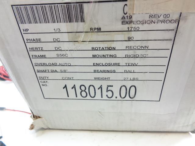 NEW LEESON 1/3HP 1750RPM 56C TENV 90VDC MOTOR 118015.00 R33