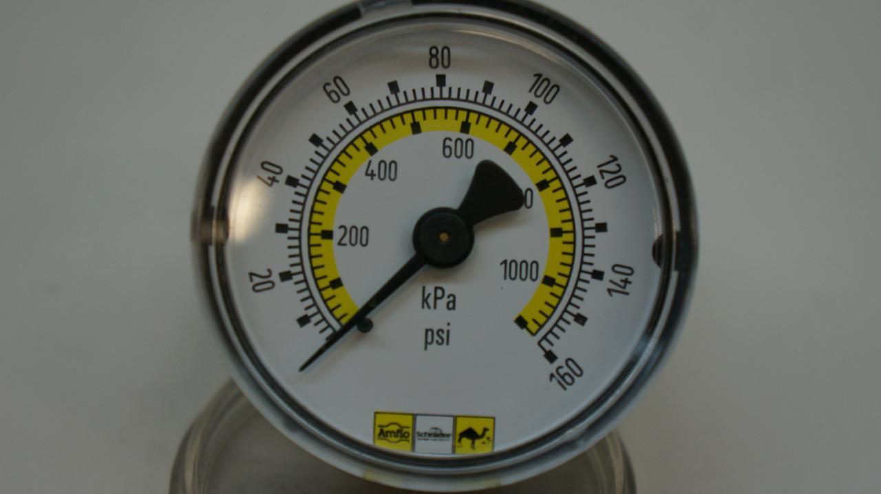 1 BRAND NEW AMFLO 1101-160 PRESSURE GAUGE R17