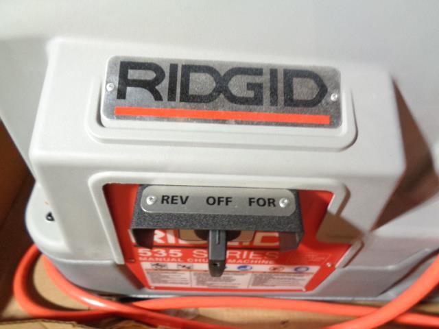 RIDGID MODEL 535 THREADING MACHINE FOR 1/8"-2" PIPE 2HP MANUAL CHUCK NEW #1 B2