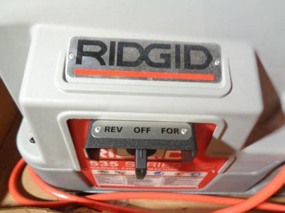 RIDGID MODEL 535 THREADING MACHINE FOR 1/8"-2" PIPE 2HP MANUAL CHUCK NEW #1 B2