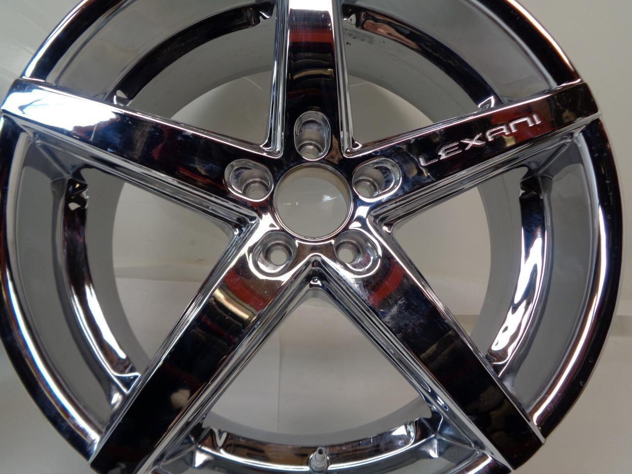 PAIR OF LEXANI R-FOUR FULL CHROME 20x8.5 5x115 +15 WHEELS SR