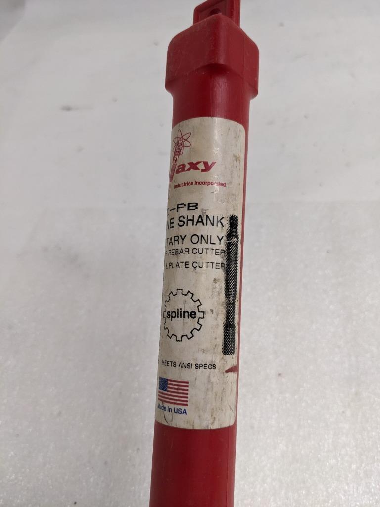 GALAXY INDUSTRIES RE-PB ROTARY SPLINE SHANK FOR REBAR/PLATE CUTTER NEW R22T5