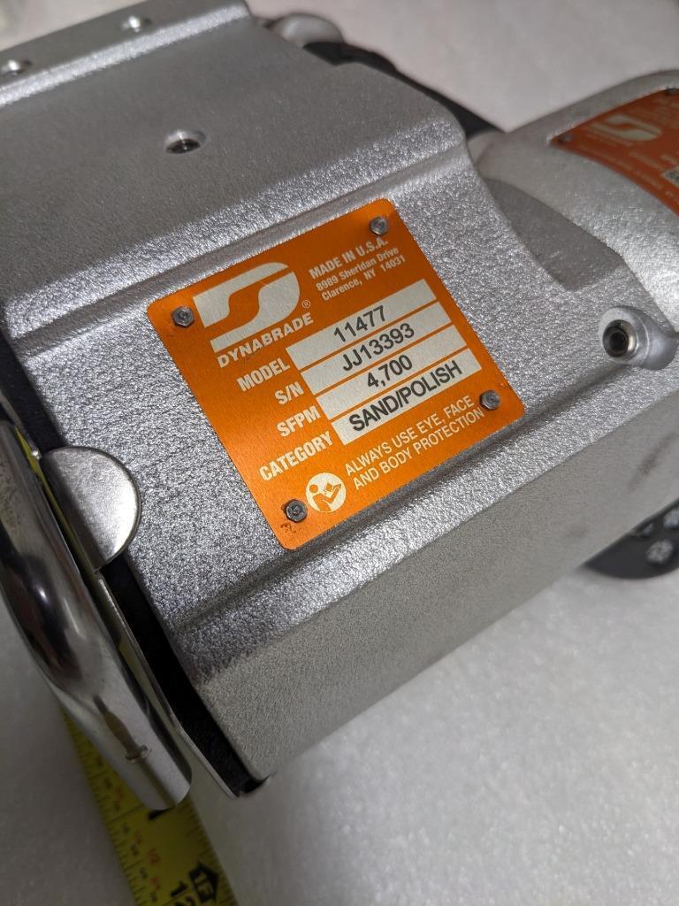 DYNABRADE 01845 AIR MOTOR 7200 RPM & DYNALINE SANDER 57407 2-3/4"X8" NEW BSR3.1