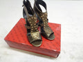 PAIR OF NEW GUESS WOMEN'S WG CAROLE BRONZE MULTI LEATHER 3 INCH HIGH HEELS SR