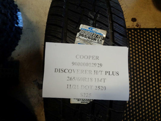 1 NEW COOPER DISCOVERER HT + 265 60 18 114T XL SPORT TRUCK TIRES 90000002929