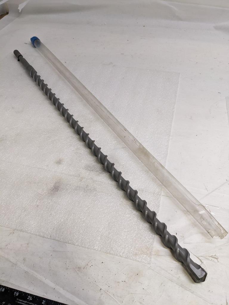 UNBRANDED 1" X 36" SDS-MAX ROTARY HAMMER BIT CARBIDE TIP W/ DAMAGED CASE NEW D0