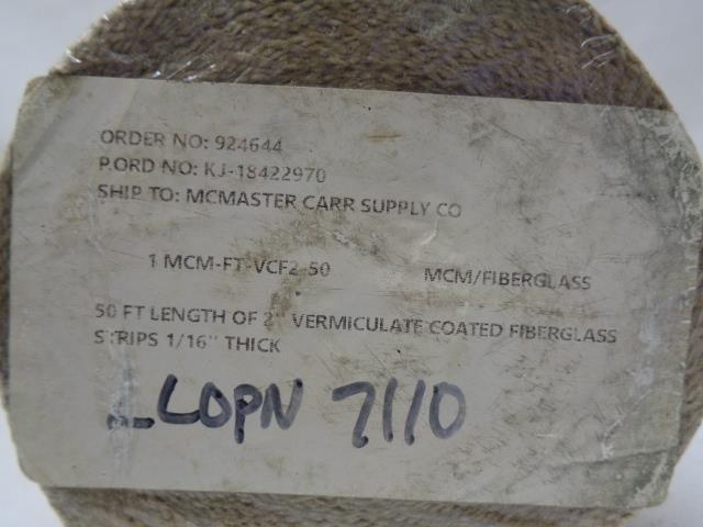 MCM FIBERGLASS EXHAUST HEAT WRAP 50 FT. 2 IN VERMICULATE COATED FIBERGLASS R19T1