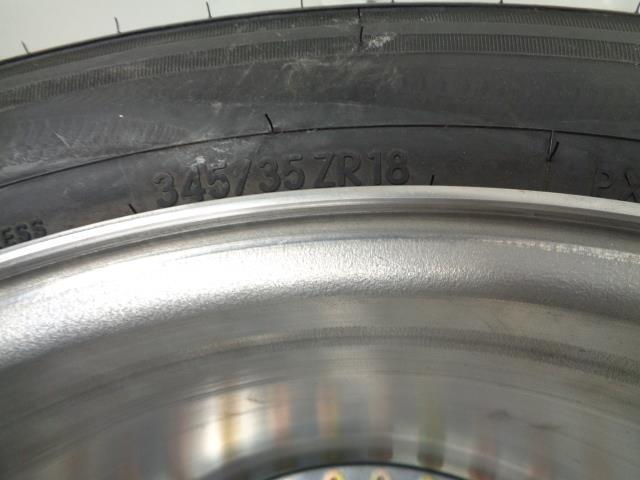 USED CUSTOM POLISHED 18X12 5X4.75 ET 50.50 DRAG BEADLOCK WHEEL W/TOYO TIRE B2