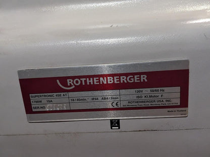 ROTHENBERGER 63006 Pipe Threading Machine 1/2 To 4 In B2