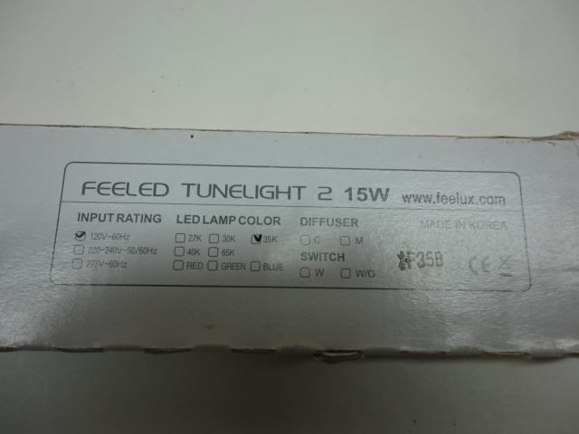 NEW FEELUX LIGHTING TUN15-35K-120V 15W 45 INCHES 35K LED LIGHT FIXTURE 74440 SR