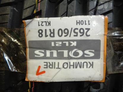 KUMHO SOLUS KL21 P 265 60 18 110H SL ALL SEASON TIRE 2119303 CQ1