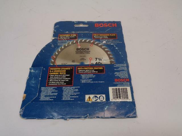 NEW BOSCH 7-1/4" 40-TEETH PROFESSIONAL SERIES CIRCULAR SAW BLADE PRO740FIN SP1T2