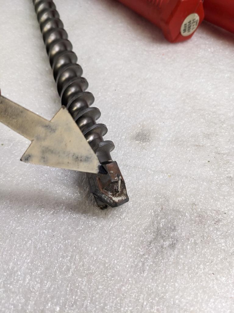 RAWL 08834 DRILL BIT 1" X 21" SDS MAX 16" DRILL DEPTH DAMAGED CUTTER USED R22T2