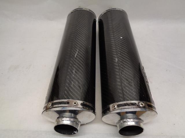 USED PAIR OF M4 CARBON FIBER MUFFLERS 2000-2006 KAWASAKI HONDA SUZUKI R16