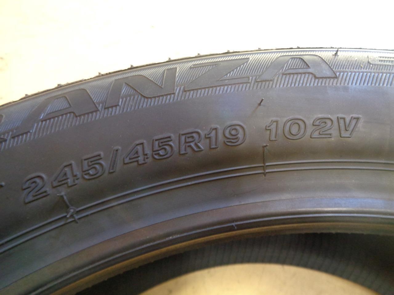 4 BRIDGESTONE TURANZA EL450 RFT P 245 45 19 102V XL ALL SEASON TIRES 004699 CQ1