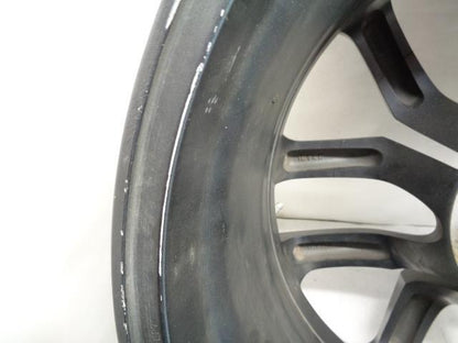 USED NISSAN 18X9 ET1 5X114.3 10 SPOKE OEM GLOSS BLACK WHEEL WR